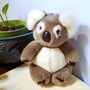 Vintage 1987 24K Polar Puff Koala Bear Special Effects Head Turns Fat Tummy 8 in